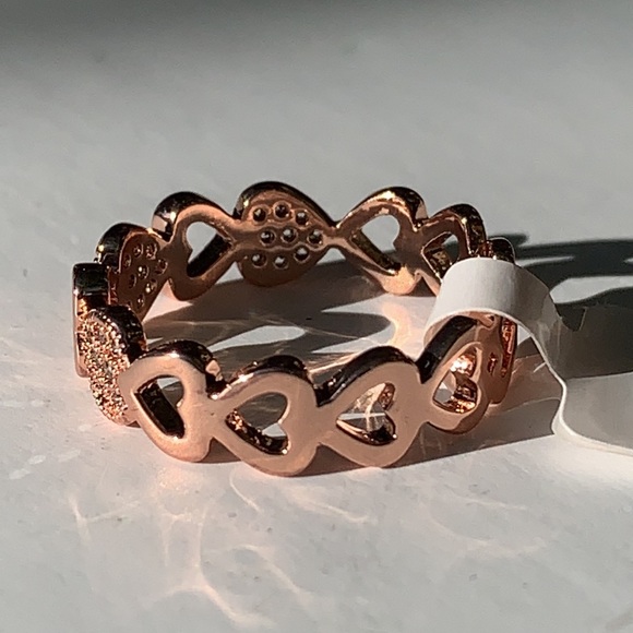 Roxi Steeling Silver Rose Gold Plated Ring - Picture 2 of 4